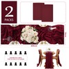 Chiffon Table Runner 2 Pieces 10ft Burgundy Romantic Rectangle Table