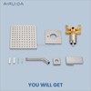 Airuida Shower Faucet Set Bathroom Rain Shower System SUS304 Stainless