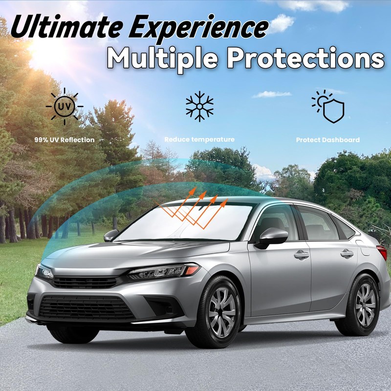 PAIMOHO Windshield Sun Shade for Honda Civic 2022 2023 2024