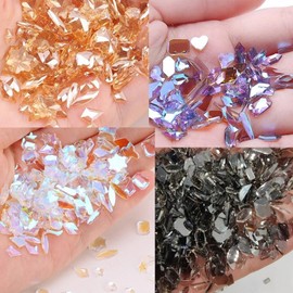 Nail Art Unfoil Resin Transparent Ice Mix Stone 100 Pieces 8 Types - Unfoil Stone GSTON-96 / 네일아트 언포일 레진 투명 얼음 믹스 스톤 100입 8종 - 언포일스톤 GSTON-96