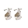 Oval Wardrobe Rail END Supports Rail Brackets 15mm Wide Nickel