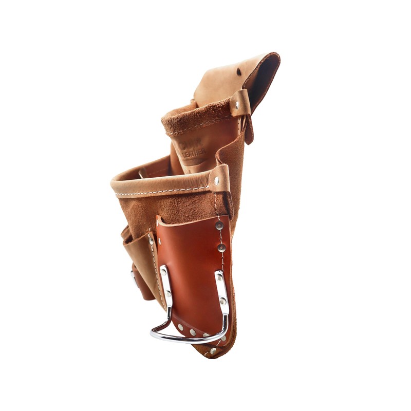 Duracuir Leather Tool Pouch P432, Heavy Duty Woodworking Tool Carry