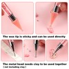 Kaychan Rhinestone Picker Tool 2 Acrylic Handle Rhinestones Applicator Dual-Ended