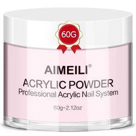AIMEILI Acrylic Powder for Nails Rose - 60 g Acrylic Powder Pink 4 in 1 Acrylic Powder for Extension of Acrylic Nails, 3D Nail Art, French Nails, Nail Decoration, Pink