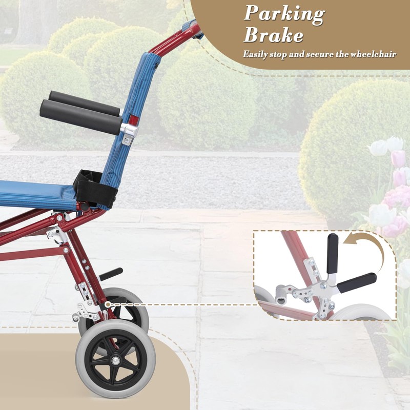 Athena Collection Lightweight Wheelchair for Adults Seniors, Foldable Wheelchair with