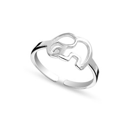 LeCalla 925 Sterling Silver Open Elephant Animal Lucky Adjustable Toe Rings for Women