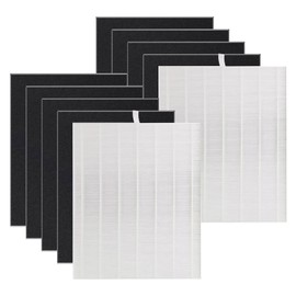 D480 Replacement Filter D4, Compatible with Winix D480 Air Purifier, Includes 2 pcs H13 Grade True HEPA and 8 pcs Activated Carbon Filters, D4 Filter Part Number 1712-0100-00