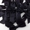 7Rainbows 20pcs Boutique 4.5" Black Satin Ribbon Bows for Craft