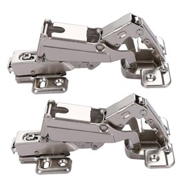 2 Pack 165 Degree Kitchen Cabinet Hinges, Face Frame, Clip ON Plate for Easy Installation, Soft Close Multi-Pivot Concealed Hardware for Corner Kitchen Cabinet, Cupboard Folded, Folden Door, Closets