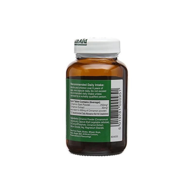 HealthAid Cinnamon 850mg- 30 Vegan Capsules