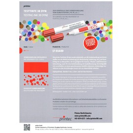 Dyne 38 Test Pens For Plastic Surface Testing, Corona & Plasma Treatment Tester (1 Pen) for Polyolefin Foils in PE and PP - Made by Printec Germany