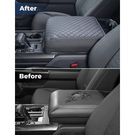 ISSYAUTO Center Console Cover Compatible with 2021 2022 2023 2024 2025 Ford F150 Armrest Cover Leather Arm Rest Cover Middle Console Cover Armrest Box Protective Cover