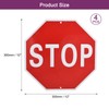 sourcing map 4pcs Stop Sign 12" x 12" Warning Reflective