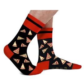 Funny Socks for Men Dad Women -If You Can Read This Bring Me Pizza Lovers Novelty Fun Crew Socks -Teenage Boys Crazy Funky Cute Cotton Food Socks Fathers Day Valentine Gifts Christmas Stocking Fillers