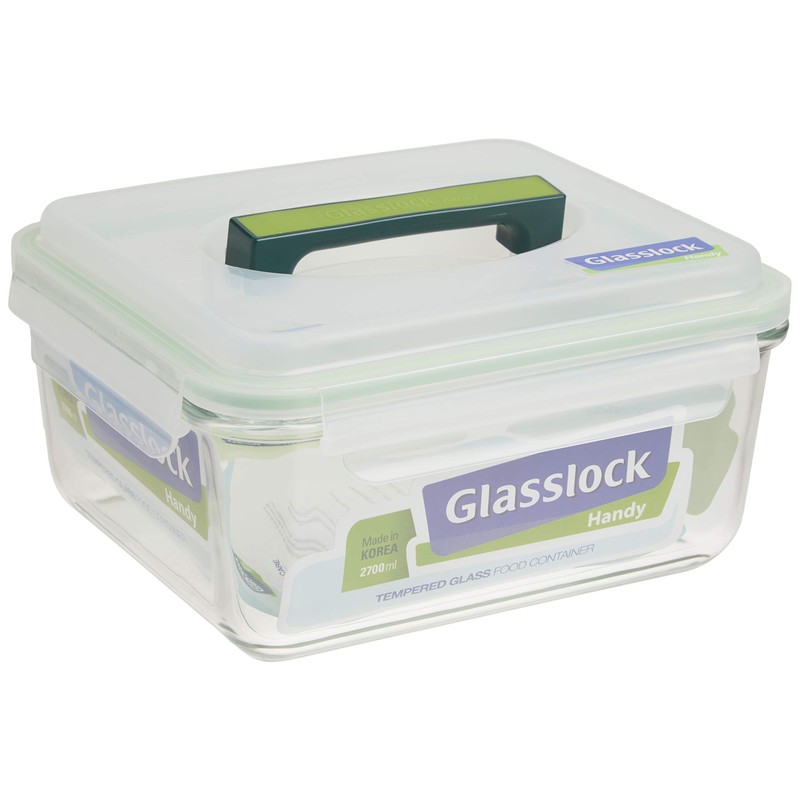 Glasslock 11.4-Cup Rectangle Handy Container,White