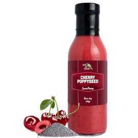 Green Jay Gourmet Cherry Poppyseed Salad Dressing – Sweet & Tangy with Real Cherries – Handcrafted in USA – Perfect for Salads, Marinades & Glazes – 12 Ounces