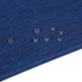 Waterproof Canvas Fabric 2 Tone Marl Heavy Duty Material Pliable Sewable. PVC Coated Back.16 Colours Linen Texture Outdoor Upholstery Cushions Coverings Neotrims. [Ink Navy & Cobalt, 1M]