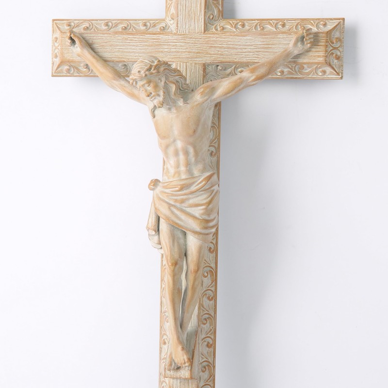 BC Catholic Crucifix Wall Cross, Jesus Christ Home Decor，Religious Devout