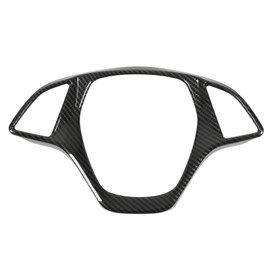 KIMISS Steering Wheel Cover Frame for Corvette C7 2014-2019 Carbon Fiber Style Smooth Surface Comfortable Touch Replacement Decoration Trim