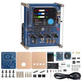 DIY Color Recognition Soldering Kit with TCS34725 Sensor, STEM Electronics Project to Learn RGB & HSV, 1.69'' TFT Display, 4 Modes Color Learning Kit for Teens, Adults & Back to School