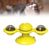 Windmill Cat Toy, Interactive Windmill Kitten Toy for Home (Yellow)