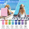 BonGu 2 Pack Beach Towel Set 180x80cm & 60x38cm Microfiber