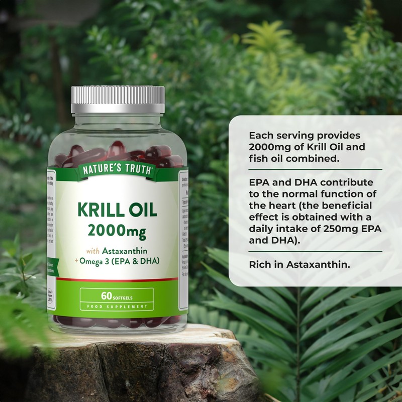 Nature's Truth Krill Oil 2000mg - 60 Softgels - with