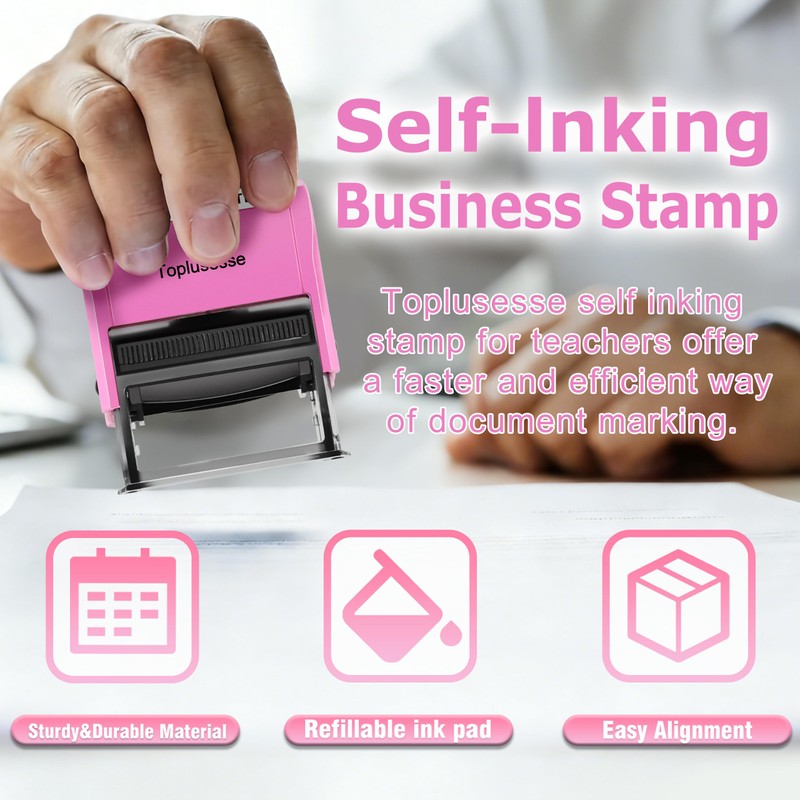 Toplusesse Scanned Stamp Self Inking Rubber Office Self Inking Scanned