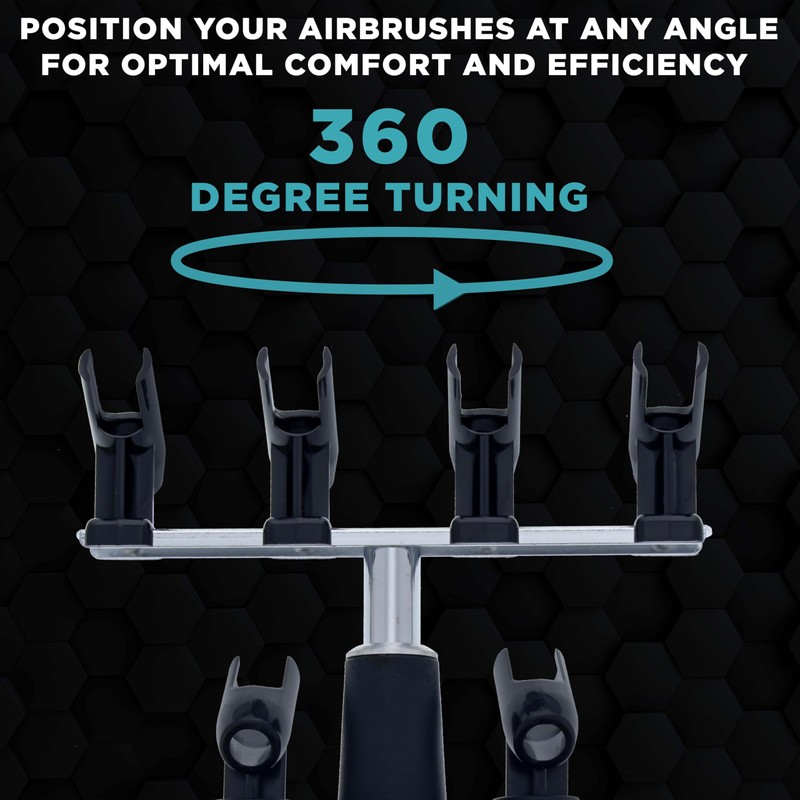Master Airbrush Universal Clamp-On 6-Airbrush Holder - Airbrush Accessories &