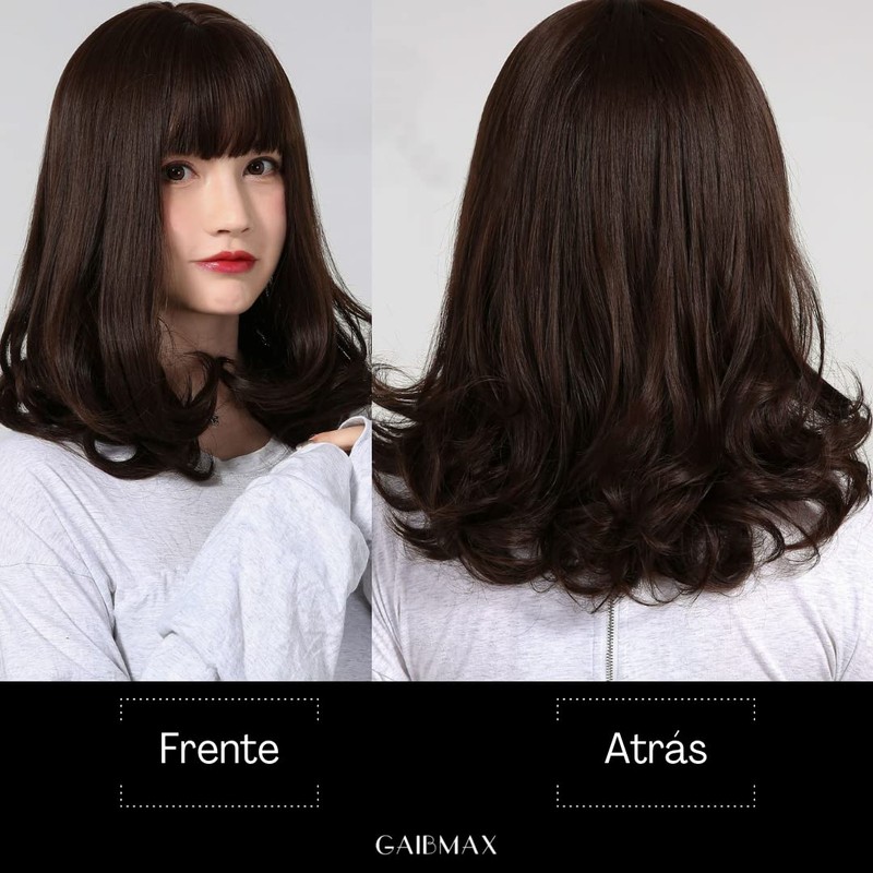GAIBMAX - Pelucas para mujer cabello aspecto natural, peluca de
