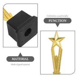 Operitacx Trophy Award, Gold Star Award Trophies For Kids, 8.8 Inch Plastic Trophies For Party Favors, Award Prizes, School Prizes, Game Prizes