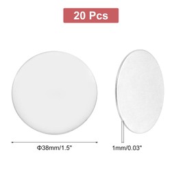 MECCANIXITY 10Pcs Stainless Steel Disc Blank Stamping Tag Engraved Stainless Steel Round Charm Pendant 1mm(T) 38mm/1.5" for Pendant Bracelet Necklace Jewelry Making Earring