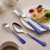 LKTDYMEG 20-Piece Blue Silverware Set 18/0 Stainless Steel Silverware Set