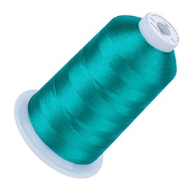Simthread Embroidery Thread 5500 Yards Teal Green, 40wt 100% Polyester for Brother, Babylock, Janome, Singer, Pfaff, Husqvarna, Bernina Machine