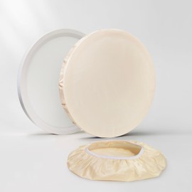 CASAZEN 12 inch Ceiling Light Cover, 1 Pcs Fabric Flush Mount Light Fixture Cover, Ceiling Light 12 inch Room Cover for Bedroom, Kitchen, Hallways/Entryways (Warm Yellow)-F