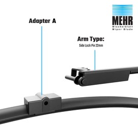 Mehr Wiper Blade Flat Front Kit Fits: Volkswagen Golf Plus 1.4 TSi 140 (2005-2010) -Pack of 2 (RH 28 inch & LH 28 inch)