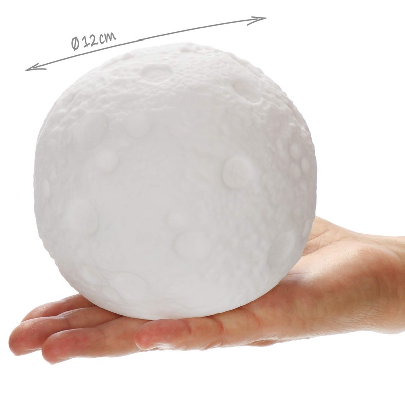 com-four® 2 x LED Moon 3D Bedside Lamp in Moon