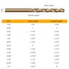 ROGAPER 13Pcs Cobalt Drill Bit Set, M35 HSS Jobber Length