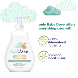 Dove Baby Lotion Sensitive Moisture 13 Ounce Fragrance-Free (384ml) (3 Pack)