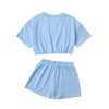 SHENHE - Conjunto de 2 piezas de playera corta y