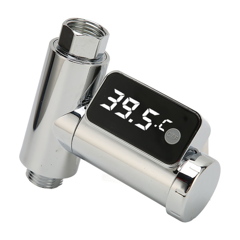 LED Display Water Shower Thermometer Rotatable Screen Waterproof Easy to