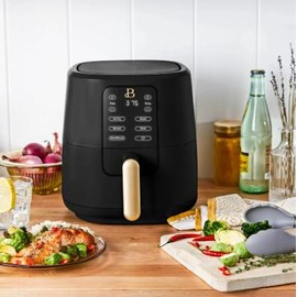 Beautiful 3 Qt Air Fryer with TurboCrisp Technology, Black Sesame by Drew Barrymore