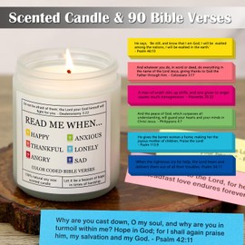 Unique Birthday Gifts for Women, Mom, Her, Sister, Best Friend, Christian Gifts for Women Bible Verse Jar Catholic Religious Daughter Graduation Ideas Prayer Jar Mothers Day Scented Candles