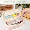 Tikplus Pencil Case Large Capacity Pencil Case with 3 Compartments