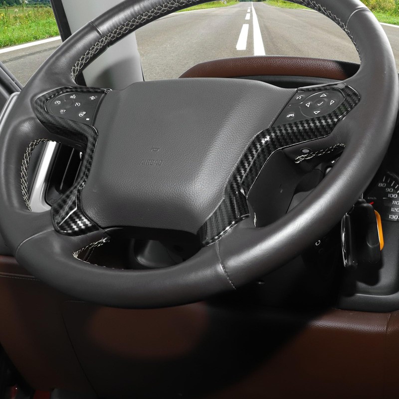 Voodonala for Silverado Center Console Steering Wheel Panel Cover Trim