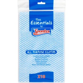 Spontex Essentials All Purpose Cloths, Pack of 10