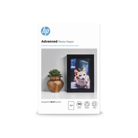 Hewlett-Packard HP Advanced Glossy Fotopapier, glänzend (Q8692A) 250g/m² 10x15cm 100 Blatt, weiß