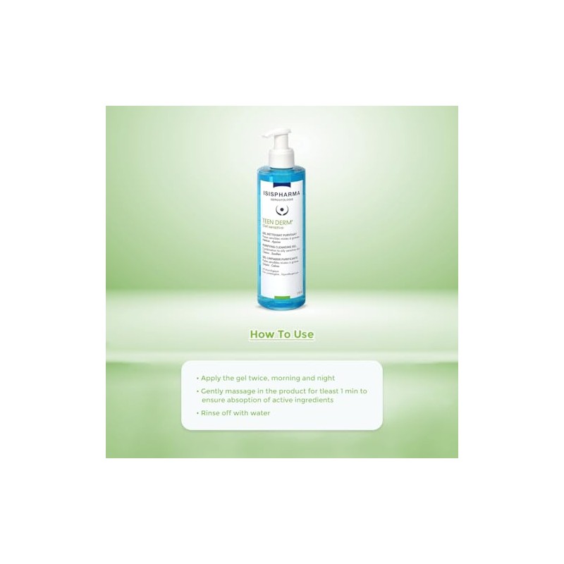 Isispharma Teen Derm Gel Sensitive 250 Limpieza Pieles Grasas Mixtas