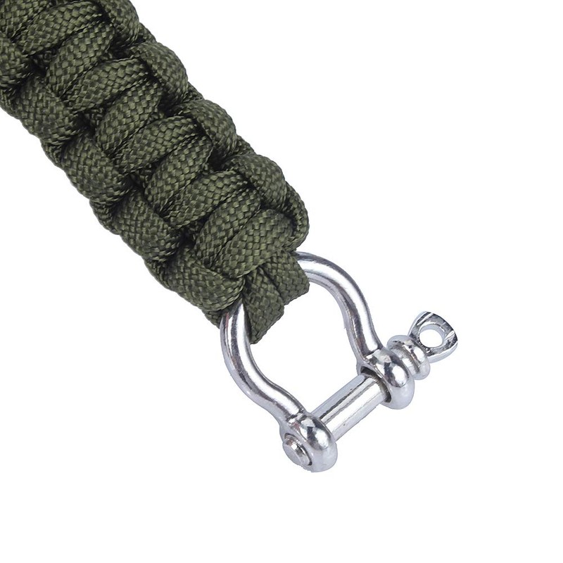 EVTSCAN 550 Paracord Woven Survival Bracelet Stainless Steel Buckle Kit