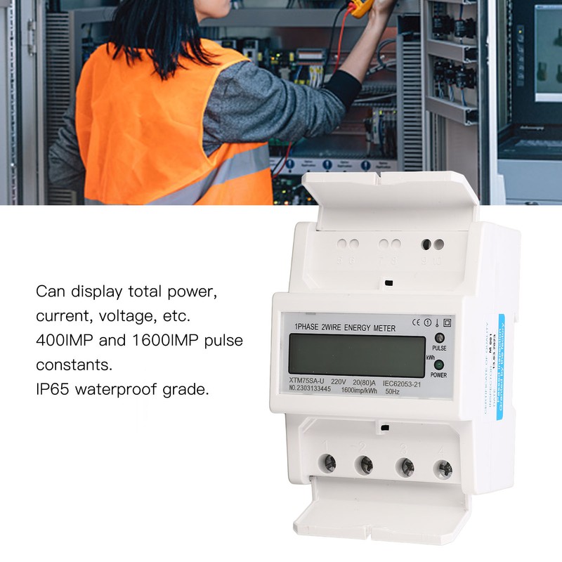 Watt Meter Electricity Usage Monitor Current Voltage Tester 1 Phase